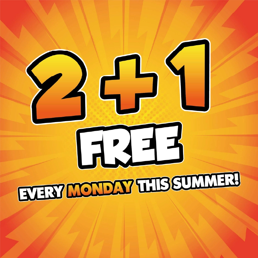 Special Offer: 2+1 Free on Mondays!
