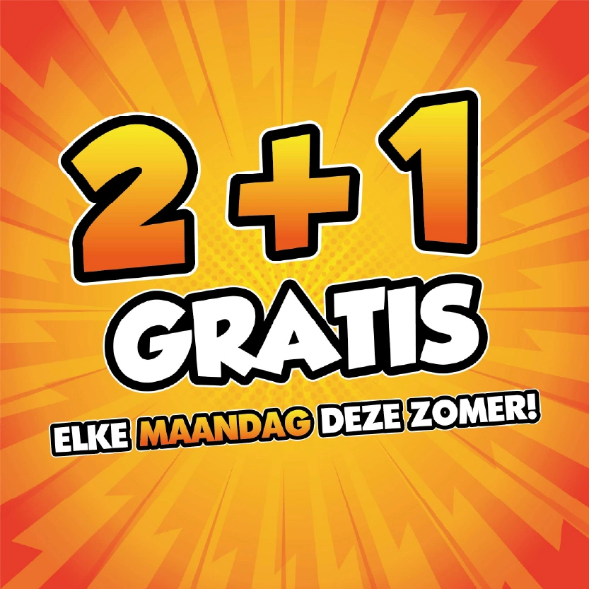 Speciale actie: 2+1 gratis op maandag!