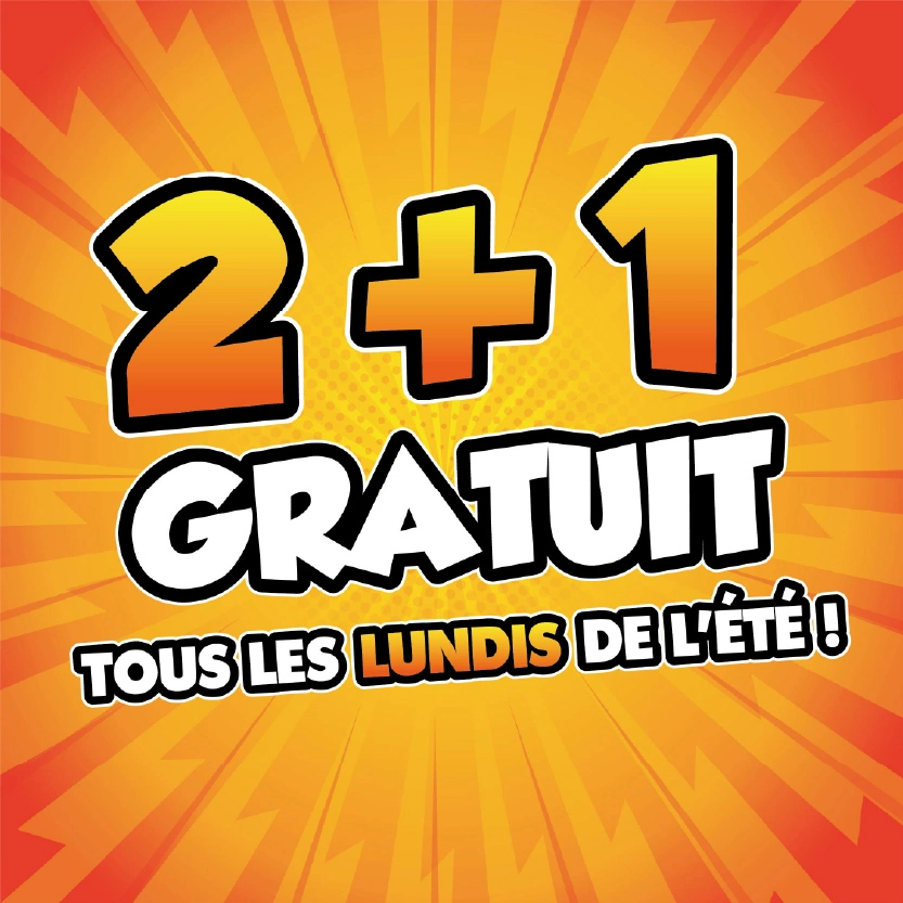 Offre spéciale, 2+1 le lundi !